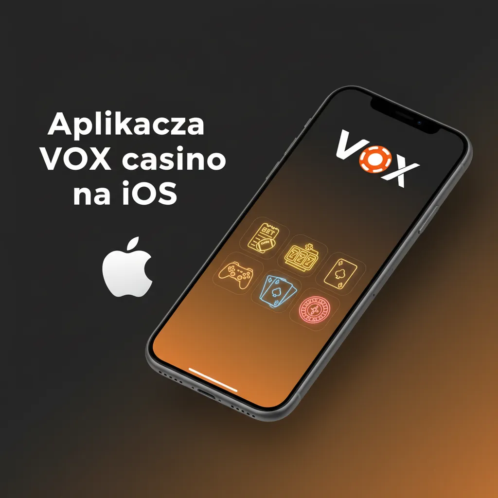 Aplikacja VOX na iPhone i iPad; iOS 13+, ok. 200 MB, darmowa. Pełne funkcje: zakłady LIVE, sloty, płatności mobilne.