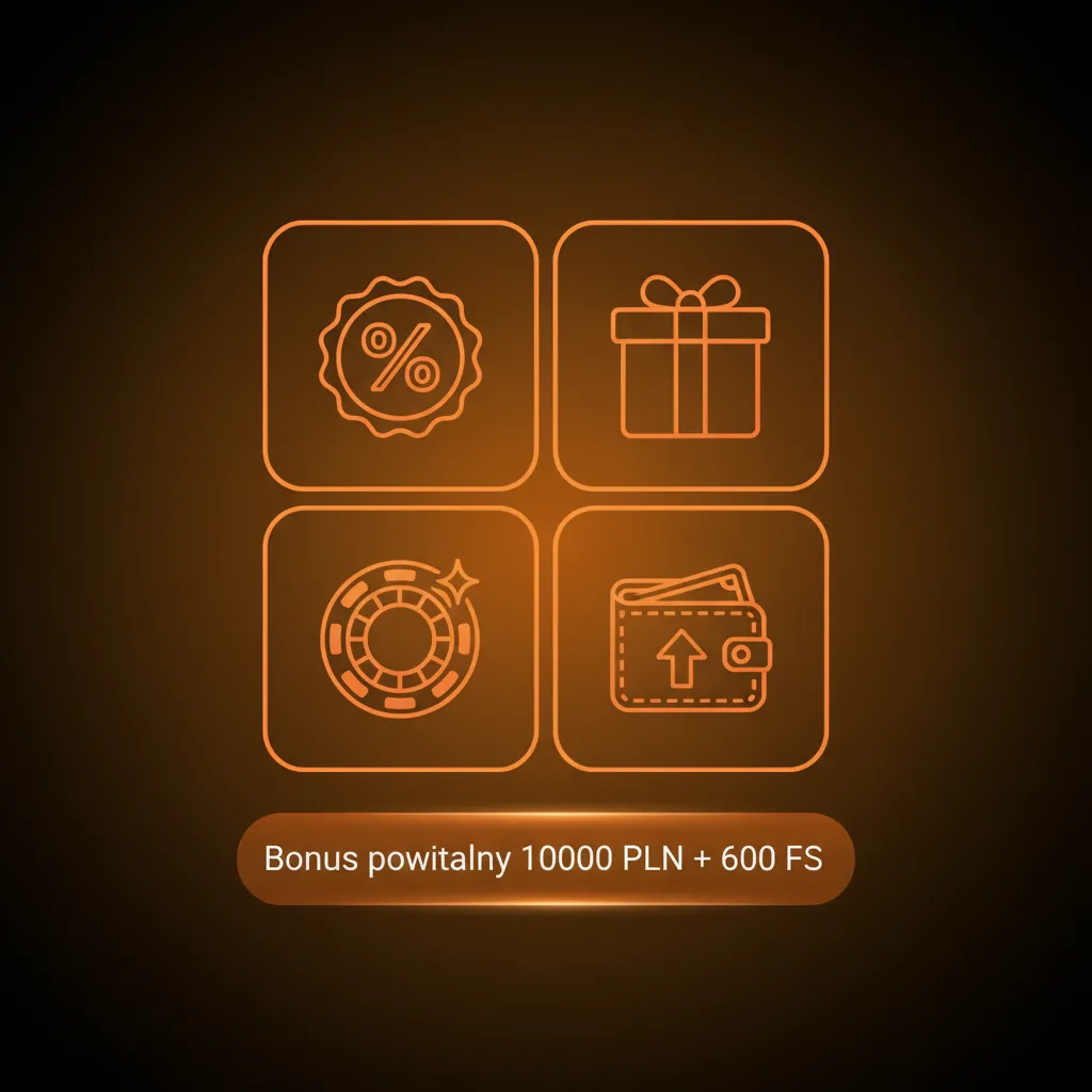 Baner: Bonus powitalny 10 000 PLN + 600 darmowych spinów; 4 depozyty, min. 50 PLN, 35x/30x, ważność 7 dni