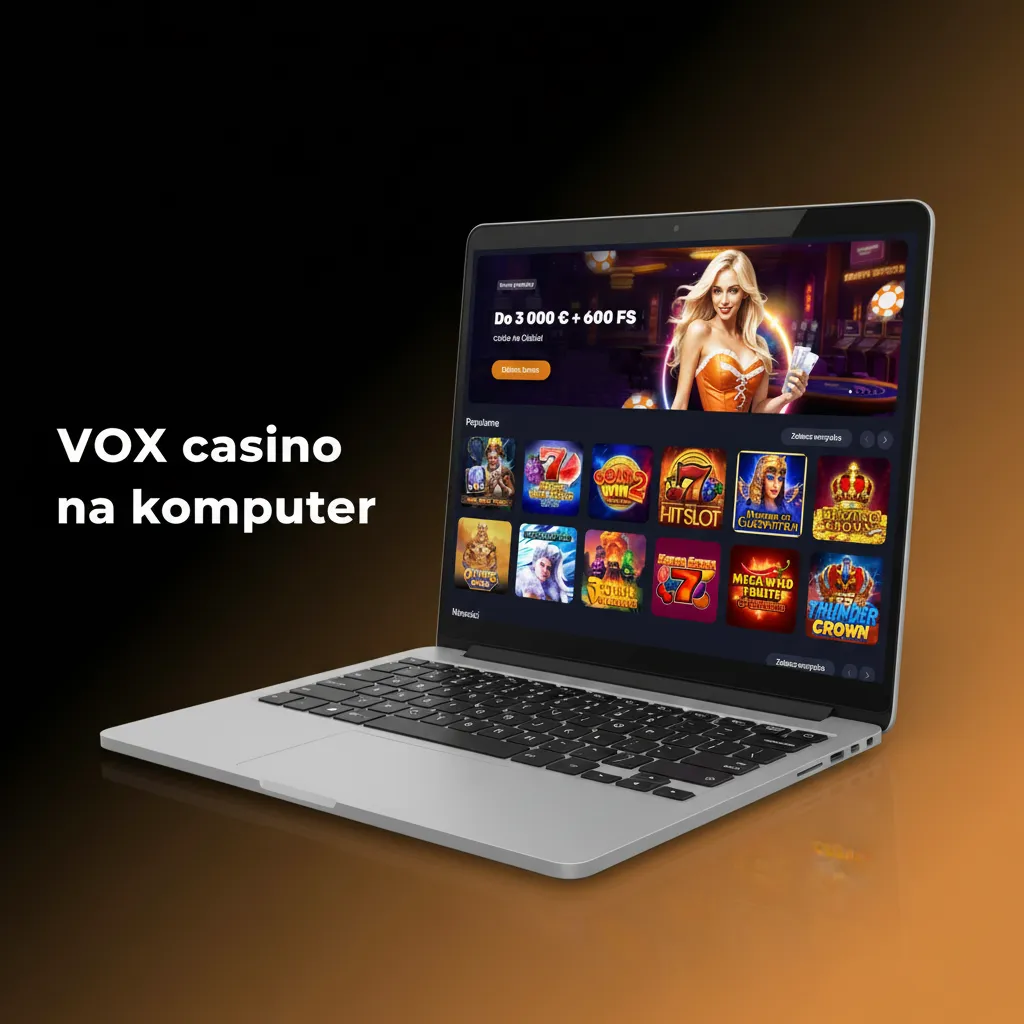 VOX Casino na komputerze: strona w przeglądarce z instrukcją instalacji PWA lub utworzenia skrótu na pulpit